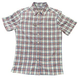 Falls Creek Men's Shirt Size Small Short Sleeve Button Up Textured Plaid NWT